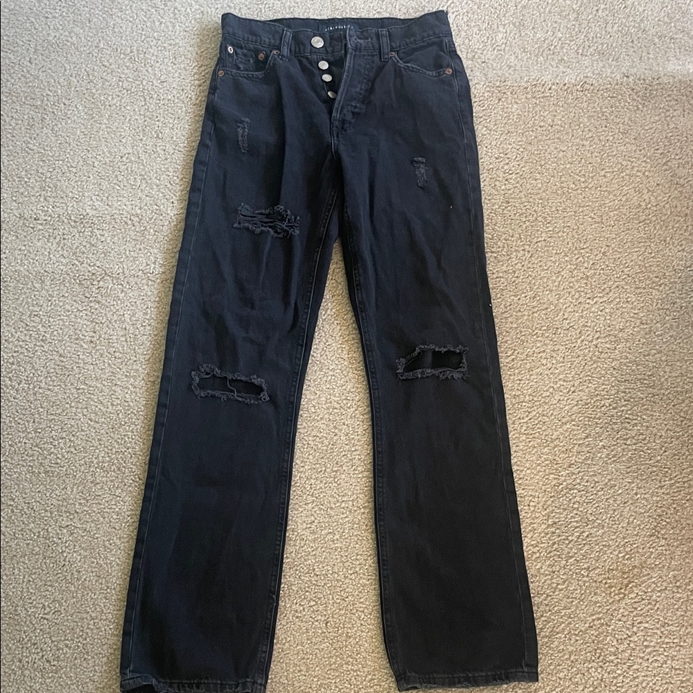 Aeropostale Black Distressed Jeans 90’s baggy